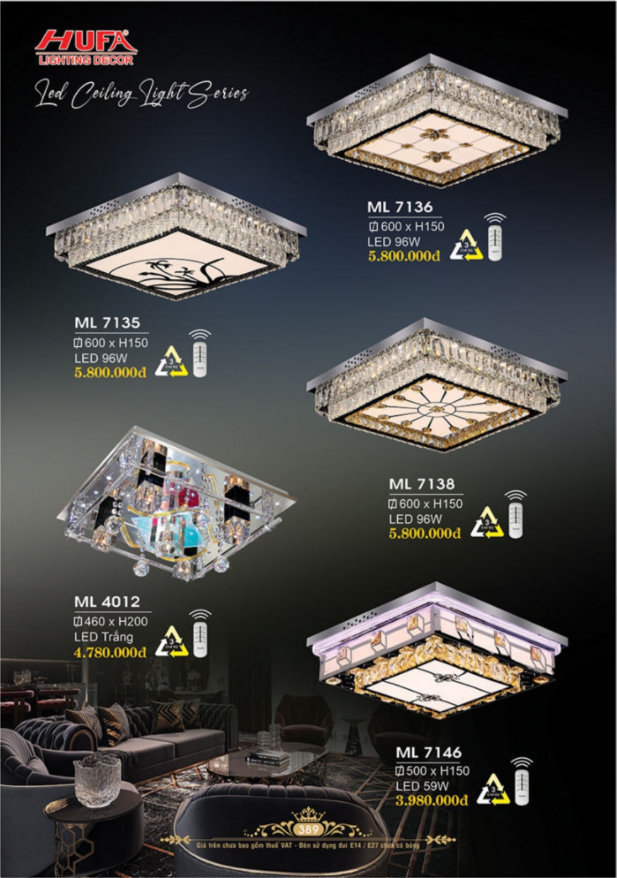 Bảng giá đèn trang trí HUFA